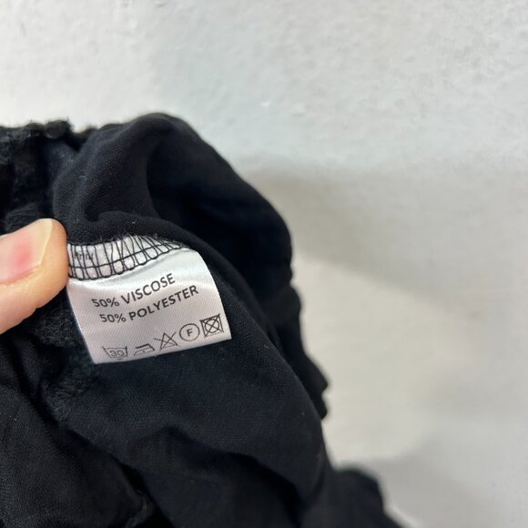 My Soul ladies pants small black white Danish lagonlook boho relaxed Art to wear - Picture 5 of 13